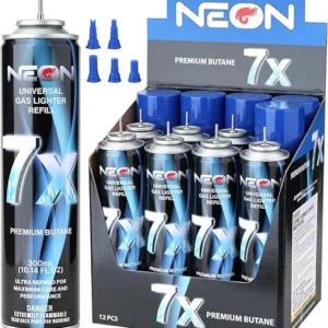 NEON Butane Refill, 300ml 7X Filtered Premium Butane Fuel